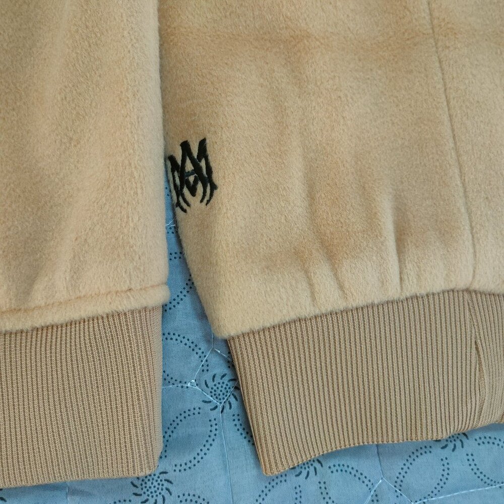 Amiri Varsity Jacket Bomber Brown Wool Size L - Picture 8 of 8